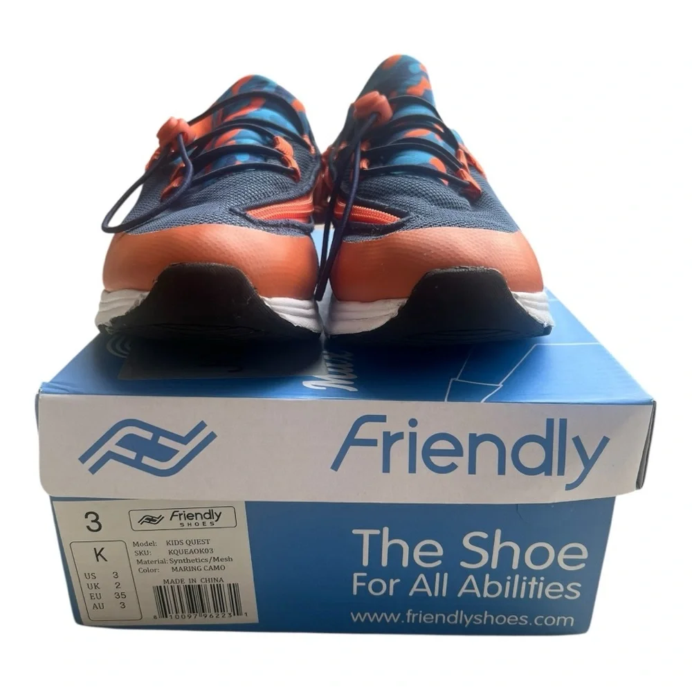 Friendly Kids Quest Marine Camo‎ Sneakers Size 3